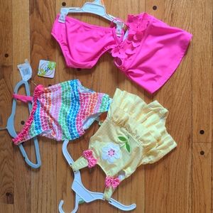 Set of 3 NWT 12 month girl bathing suits